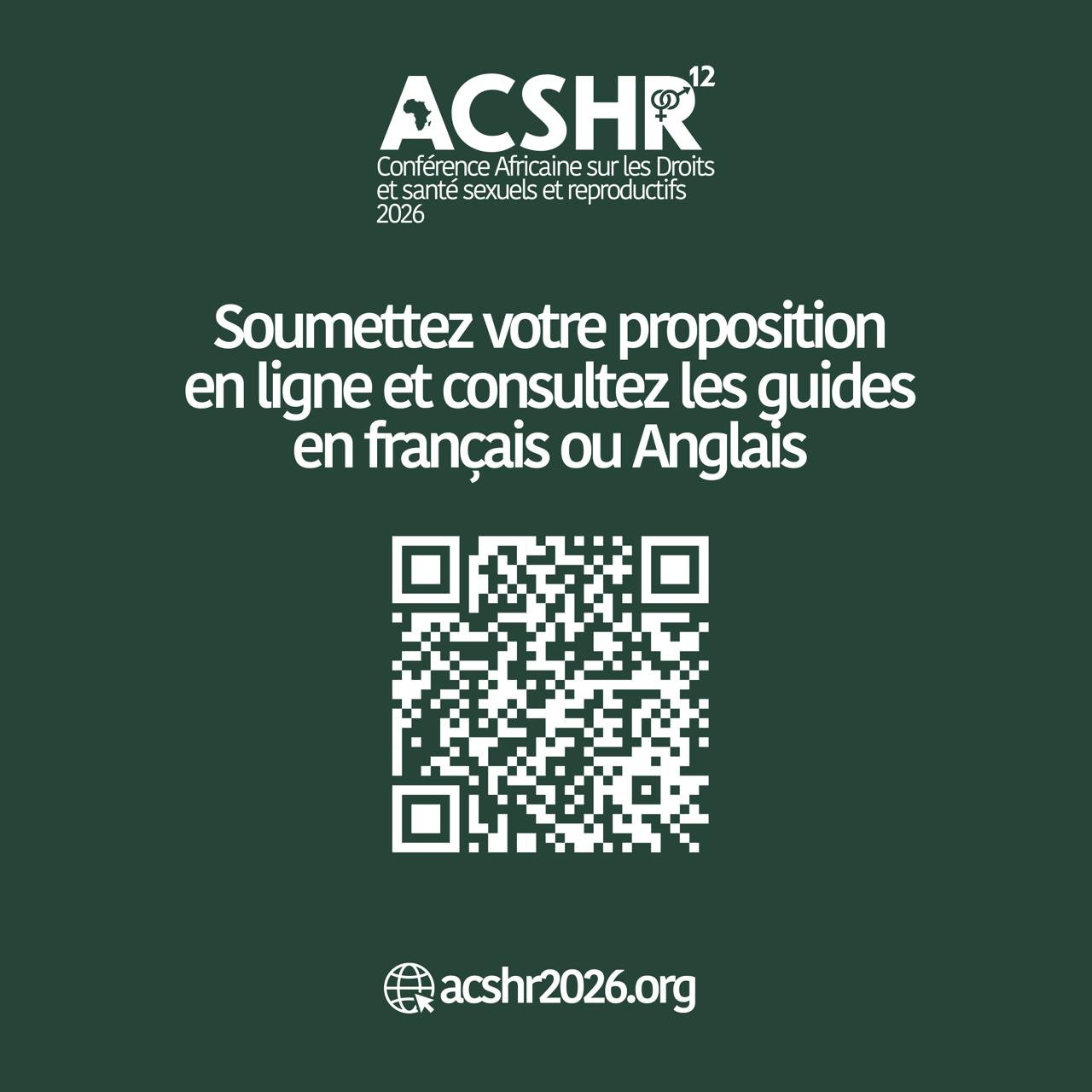 Visuel QR code soumission abstracts ACSHR 2026